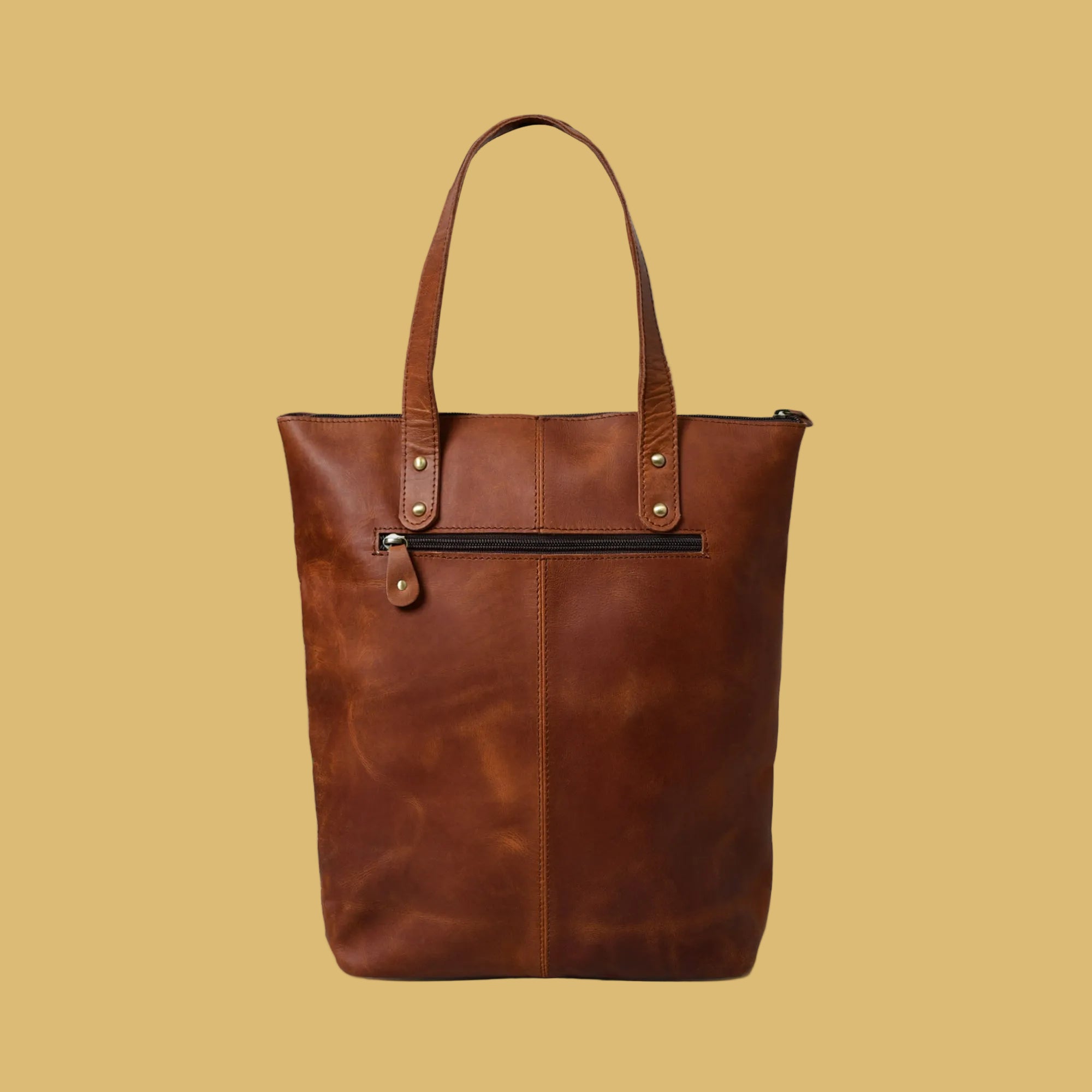 Boho Style Multicolored Canvas & Leather Tote Bag