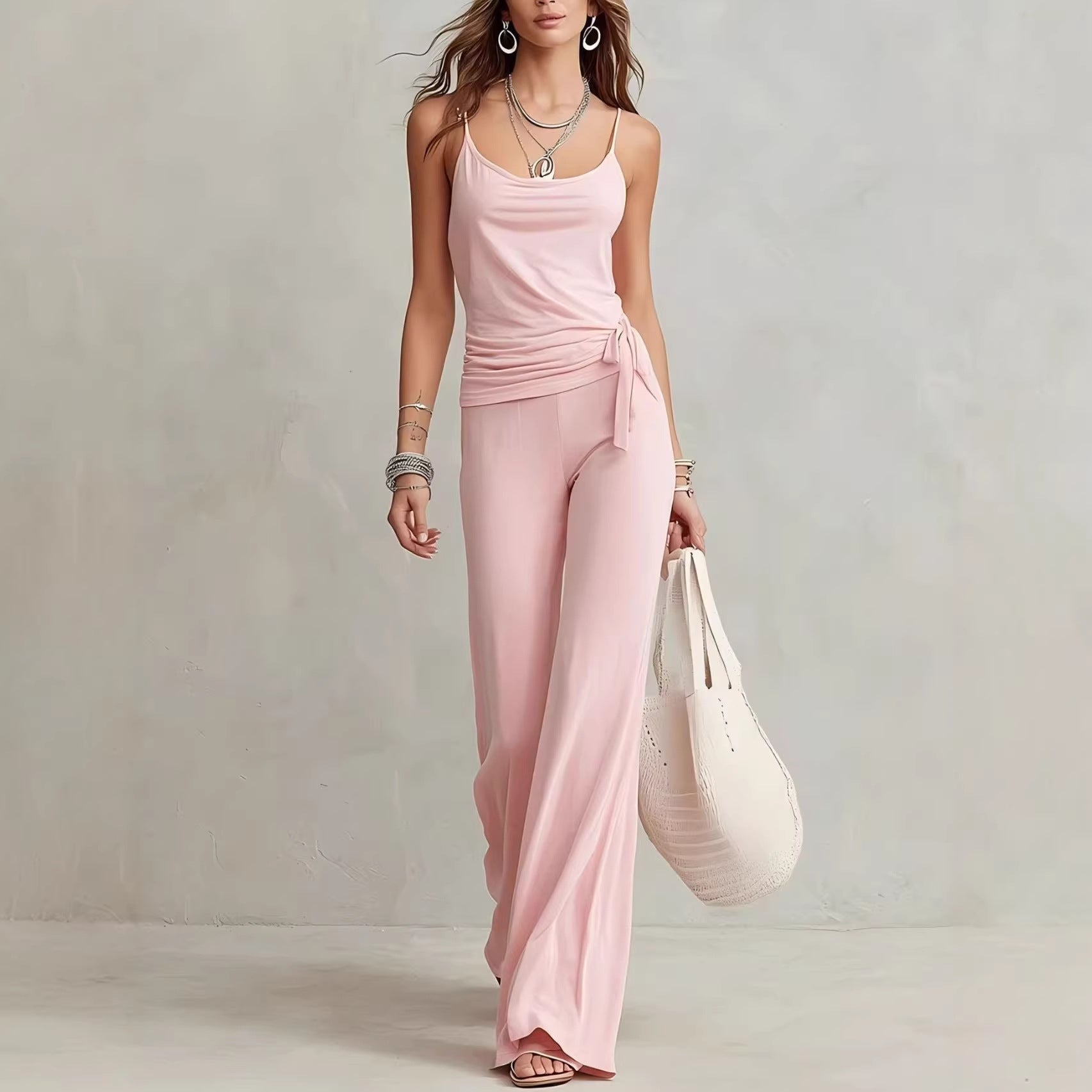 Camisole Top & Wide Leg Pants Two-Piece Set