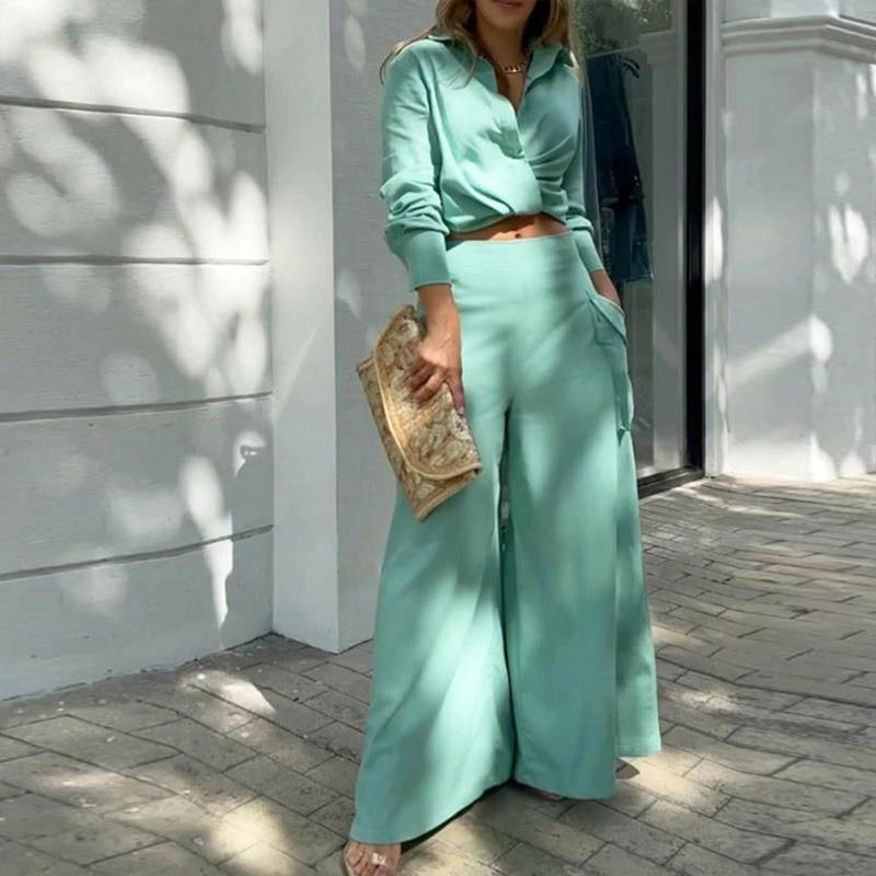 Wide Leg Elegant Pant Set