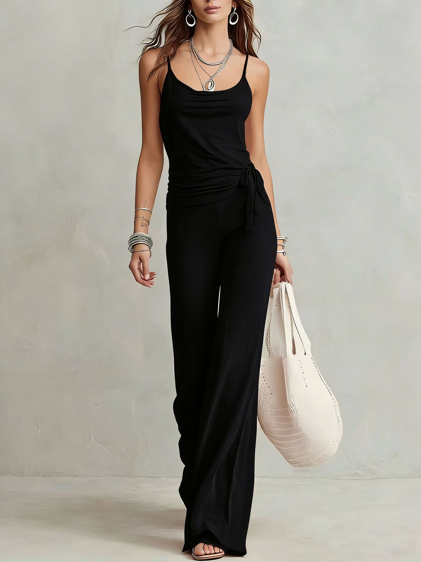 Camisole Top & Wide Leg Pants Two-Piece Set