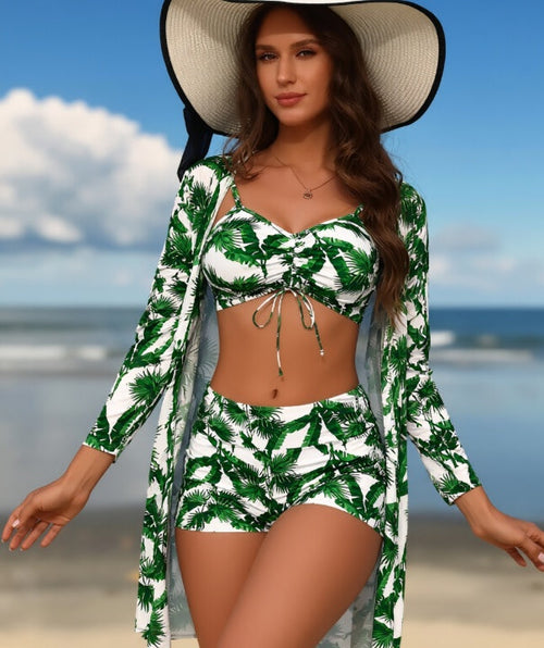 3-Piece Long Sleeve Swimsuit Set