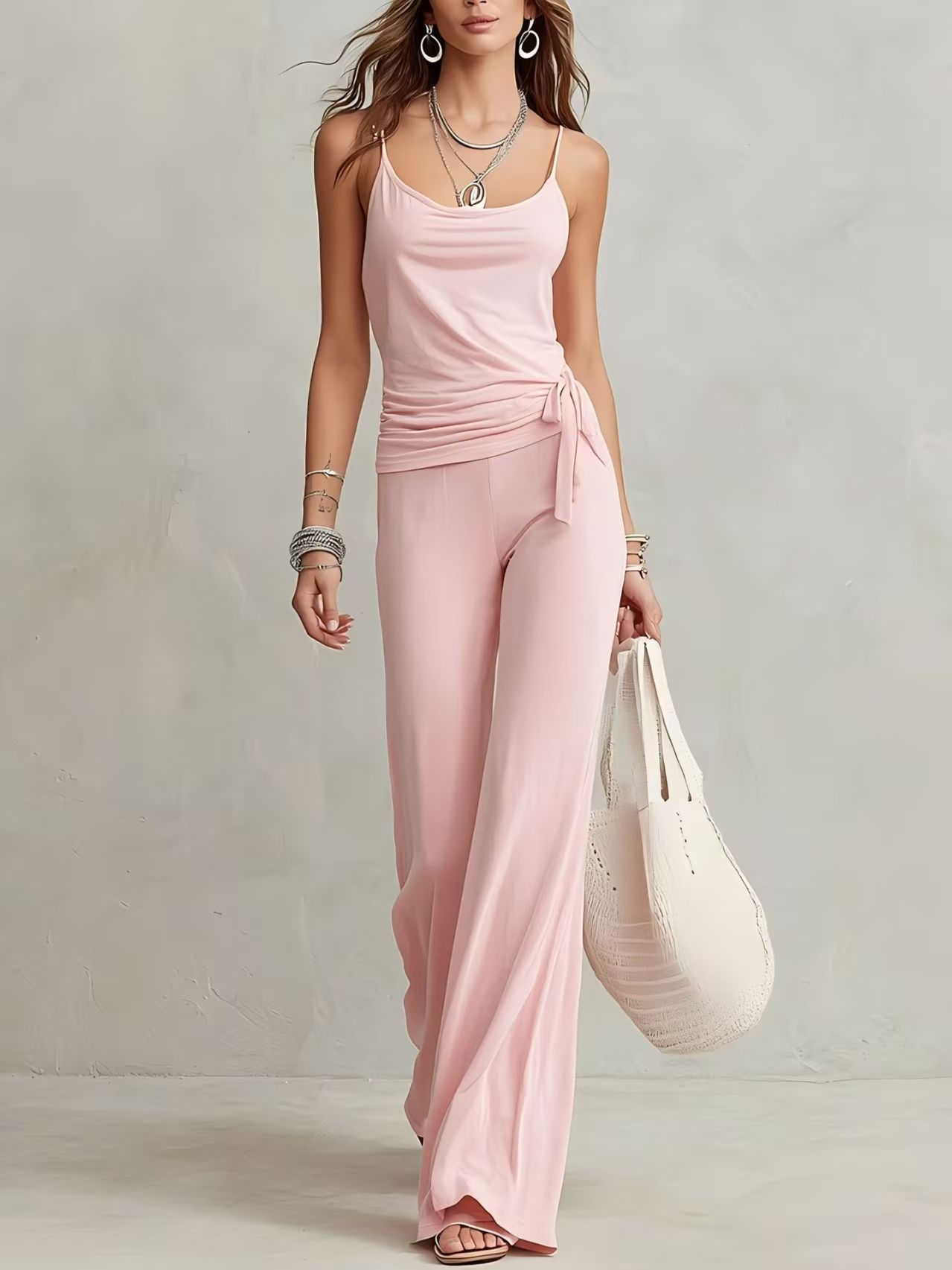 Camisole Top & Wide Leg Pants Two-Piece Set