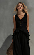 Sleeveless Top & Wide-Leg Pants Two-Piece Set