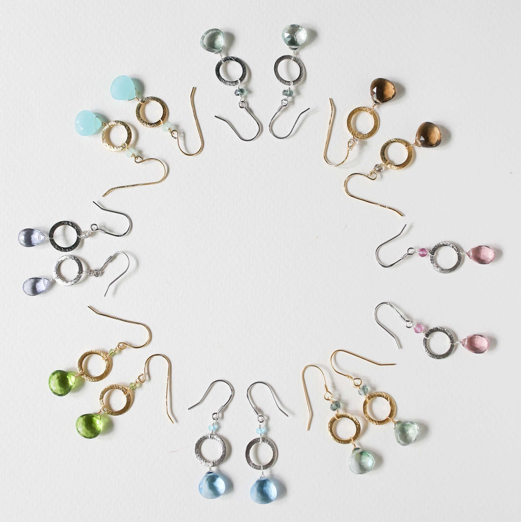 The Airie Earring - Smoky Quartz Gold